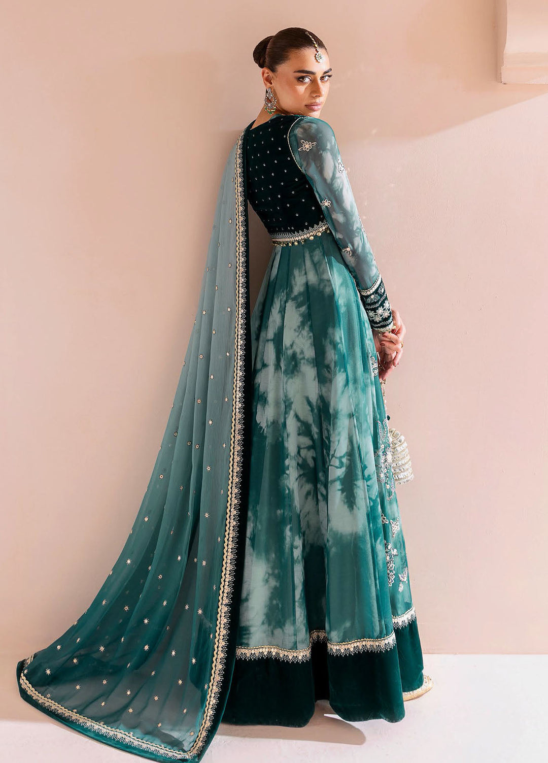 Jazmin Embroidered Velvet Suits Unstitched 3 Piece JZ25CU Cvf D-06 Neelam - Formals Collection