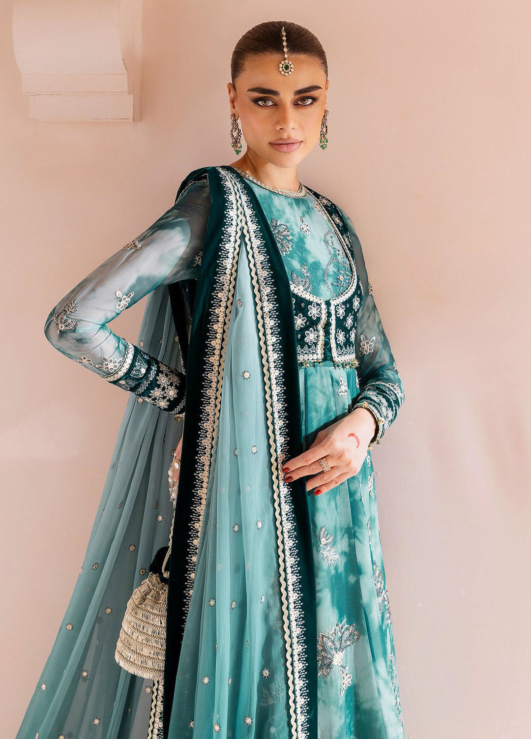 Jazmin Embroidered Velvet Suits Unstitched 3 Piece JZ25CU Cvf D-06 Neelam - Formals Collection