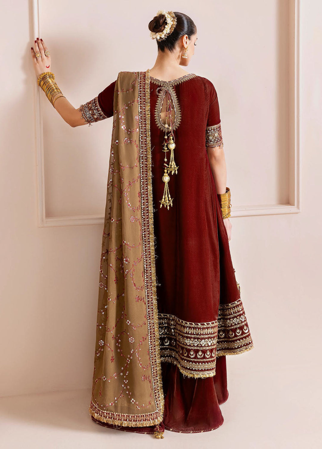 Jazmin Embroidered Velvet Suits Unstitched 3 Piece JZ25CU Cvf D-07 Gulaal - Formals Collection