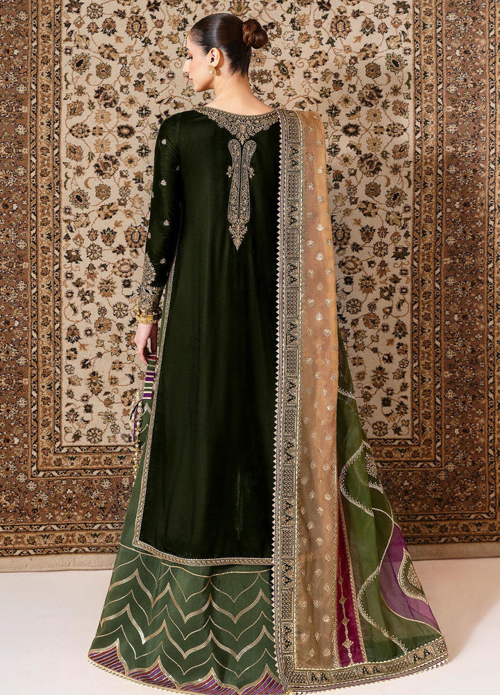 Jazmin Embroidered Velvet Suits Unstitched 3 Piece JZ25CU Cvf D-09 Chambeli - Formals Collection