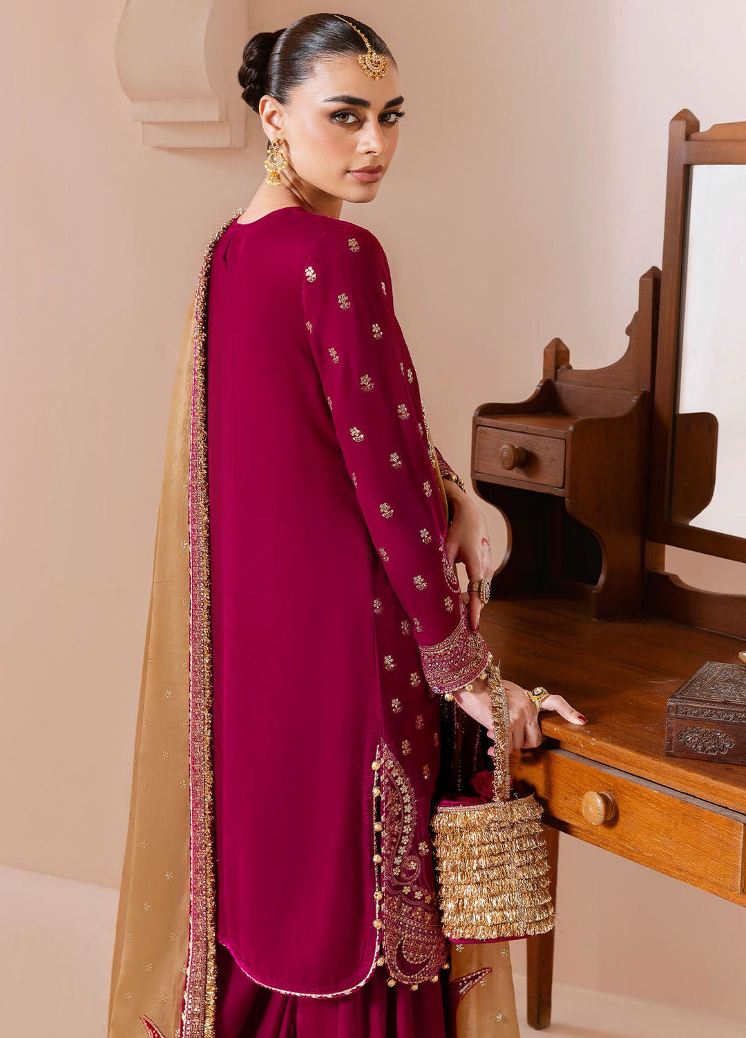 Jazmin Embroidered Velvet Suits Unstitched 3 Piece JZ25CU Cvf D-11 Shireen - Formals Collection