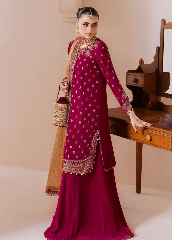 Jazmin Embroidered Velvet Suits Unstitched 3 Piece JZ25CU Cvf D-11 Shireen - Formals Collection