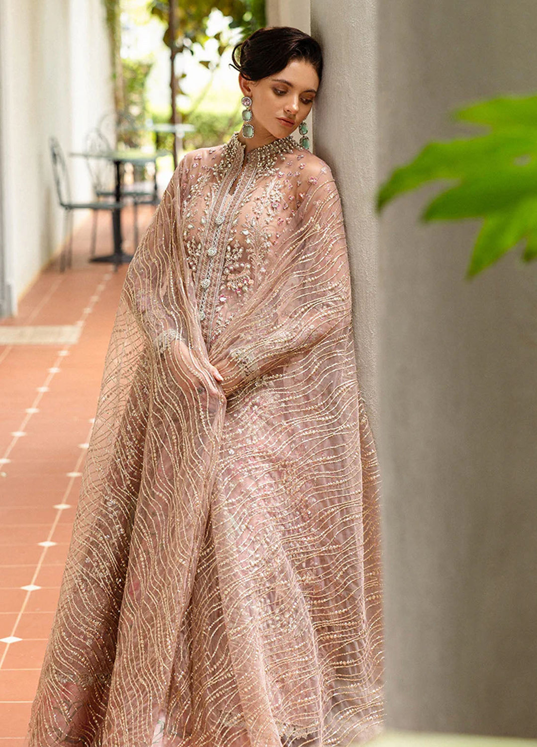 Inception by Mushq Embroidered Net Suits Unstitched 4 Piece MQ25IW D-01 Before Sunrise - Wedding Collection