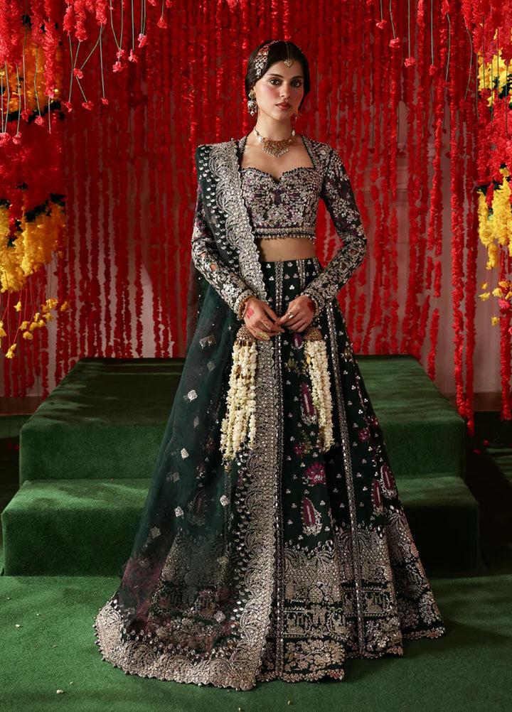 Afrozeh Embroidered Organza Suits Unstitched 3 Piece AF25SA D-01 Shonglam - Wedding Collection