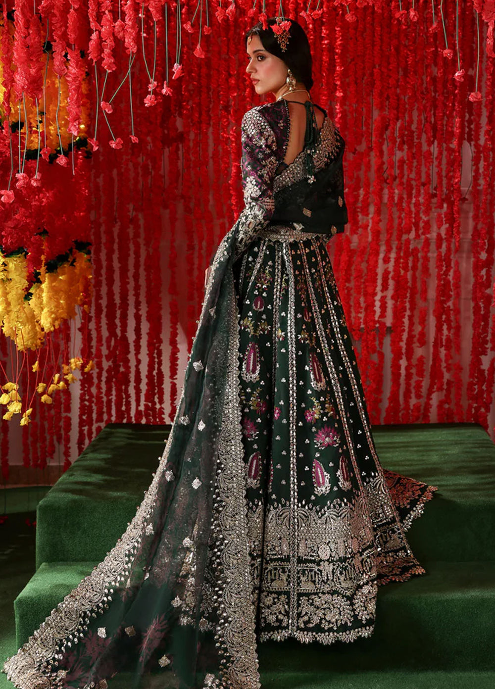 Afrozeh Embroidered Organza Suits Unstitched 3 Piece AF25SA D-01 Shonglam - Wedding Collection
