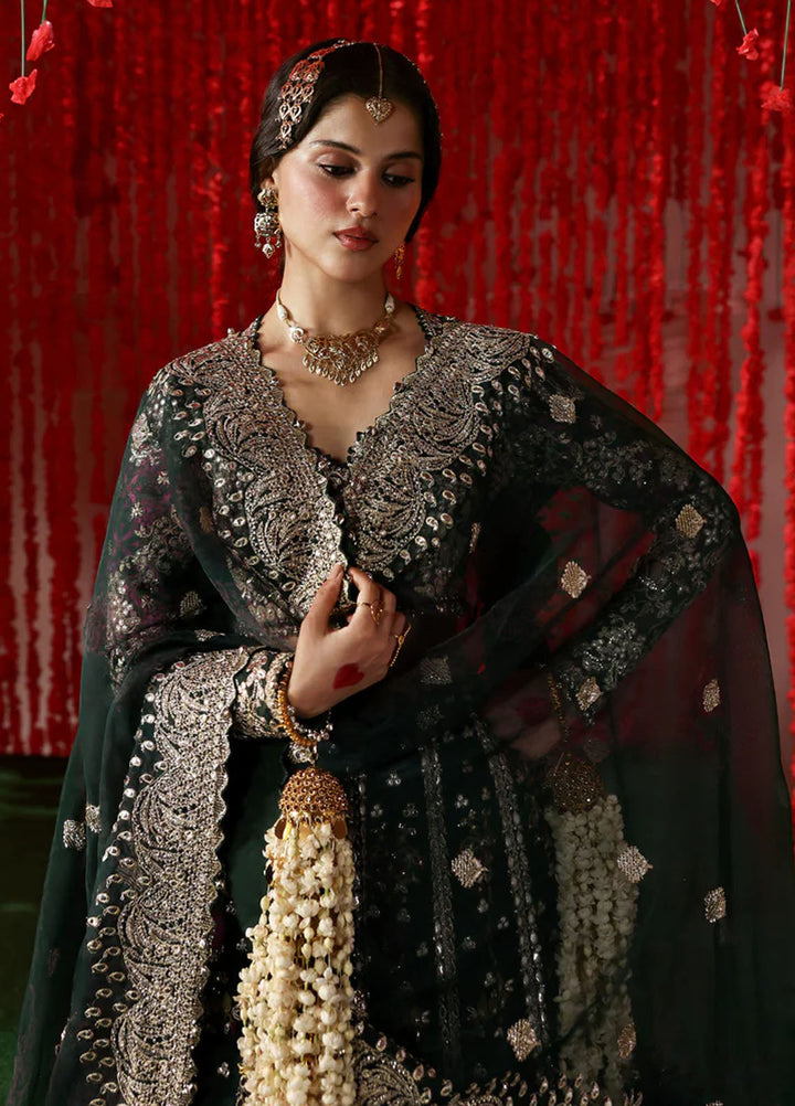 Afrozeh Embroidered Organza Suits Unstitched 3 Piece AF25SA D-01 Shonglam - Wedding Collection