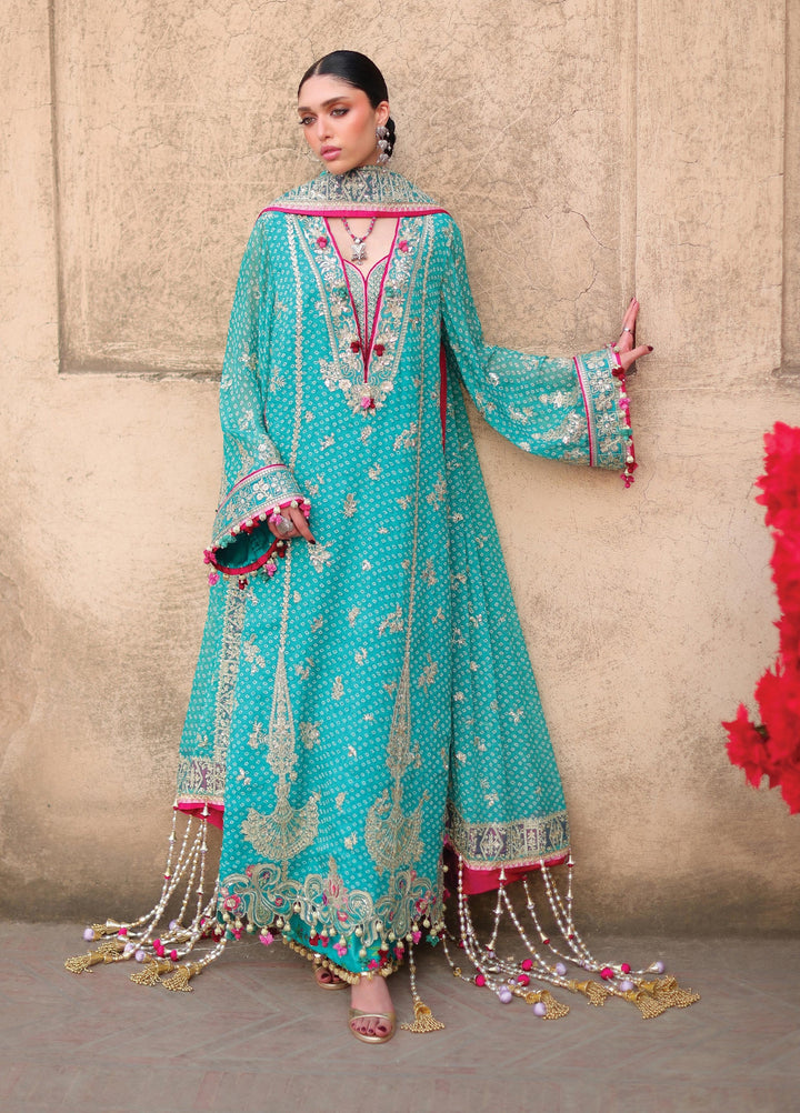 Neoma by Republic WomensWear Unstitched Embroidered Chiffon 3 Piece Suit RW26UNW D-01 MEHR - Wedding Collection
