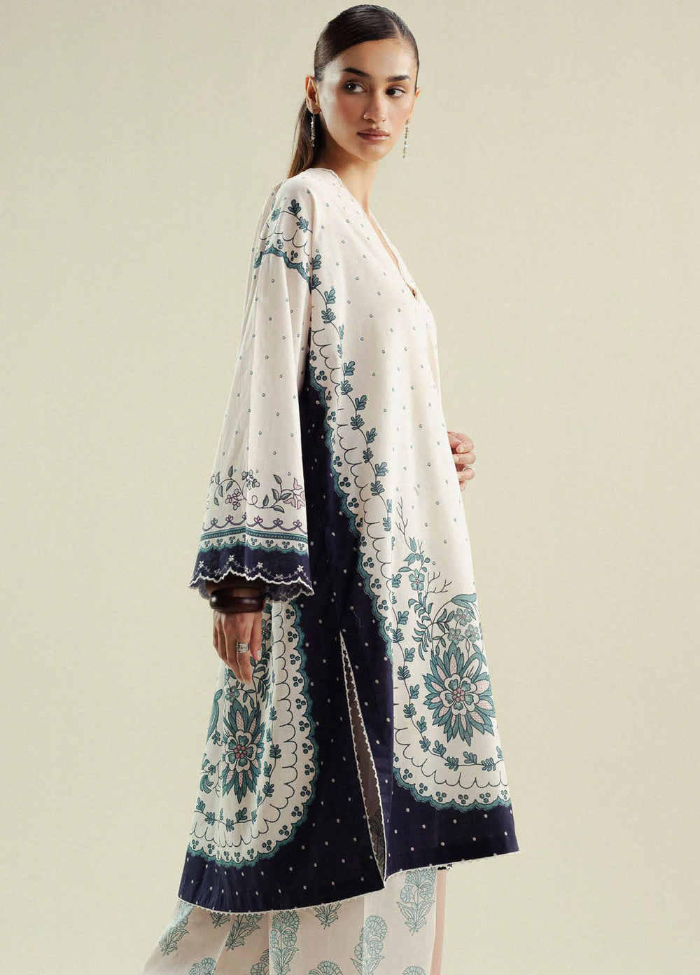 Coco by Zara Shahjahan Printed Slub Cotton Suits Unstitched 3 Piece CZS25PU D-02 B Muse - Winter Collection