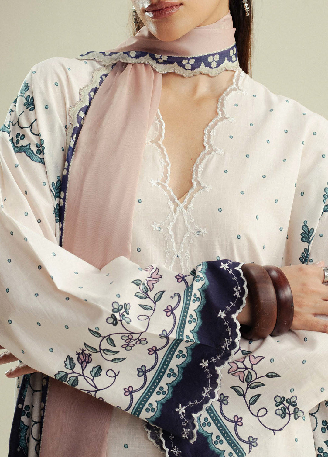 Coco by Zara Shahjahan Printed Slub Cotton Suits Unstitched 3 Piece CZS25PU D-02 B Muse - Winter Collection