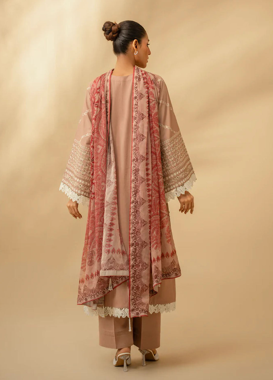 Zouj Chikankari Lawn Suits Unstitched 3 Piece ZJ25CL D-02 Desert Bloom - Summer Collection