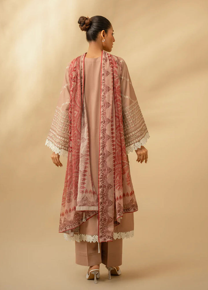Zouj Chikankari Lawn Suits Unstitched 3 Piece ZJ25CL D-02 Desert Bloom - Summer Collection