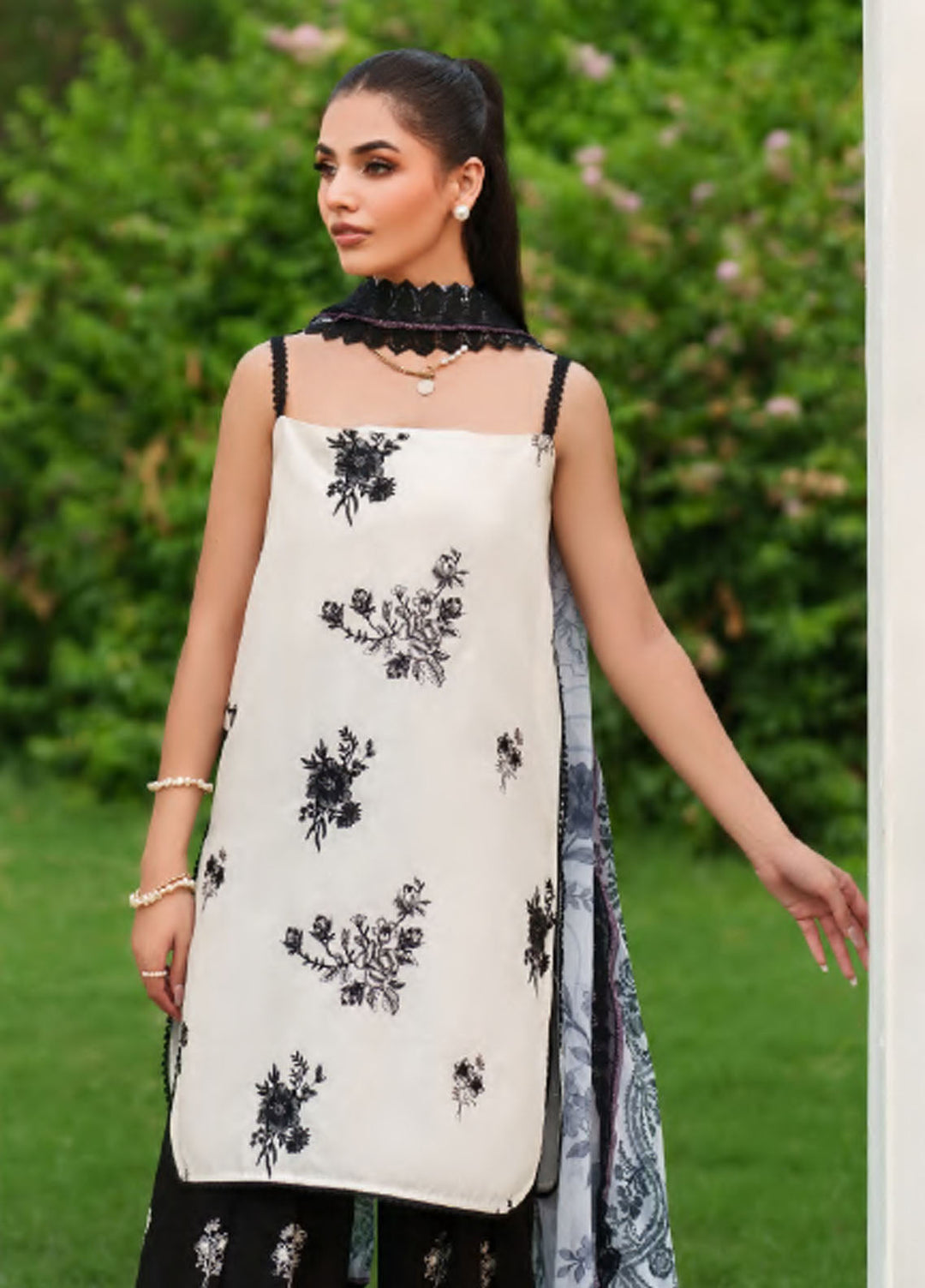 Eden by Asifa Nabeel Embroidered Cambric Suits Unstitched 3 Piece AN25ED ECC-04 Pearl Whisper - Winter Collection