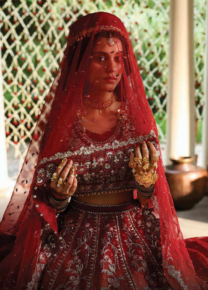 Afrozeh Embroidered Organza Suits Unstitched 3 Piece AF25SA D-03 Sheen - Wedding Collection