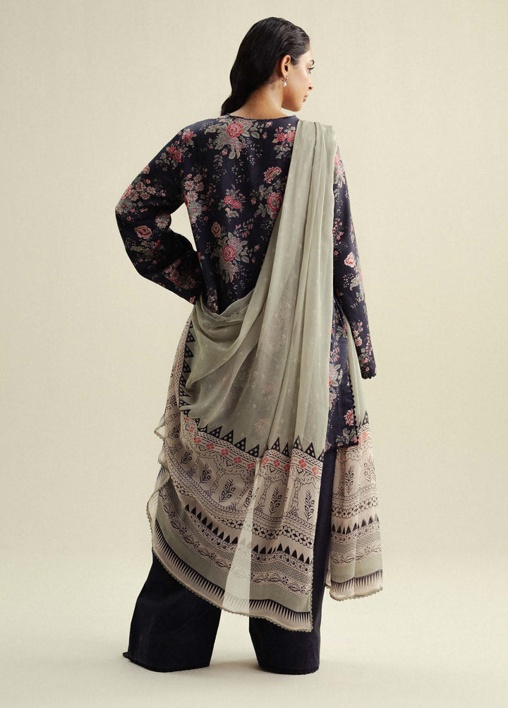 Coco by Zara Shahjahan Printed Slub Cotton Suits Unstitched 3 Piece CZS25PU D-04 A Aster - Winter Collection