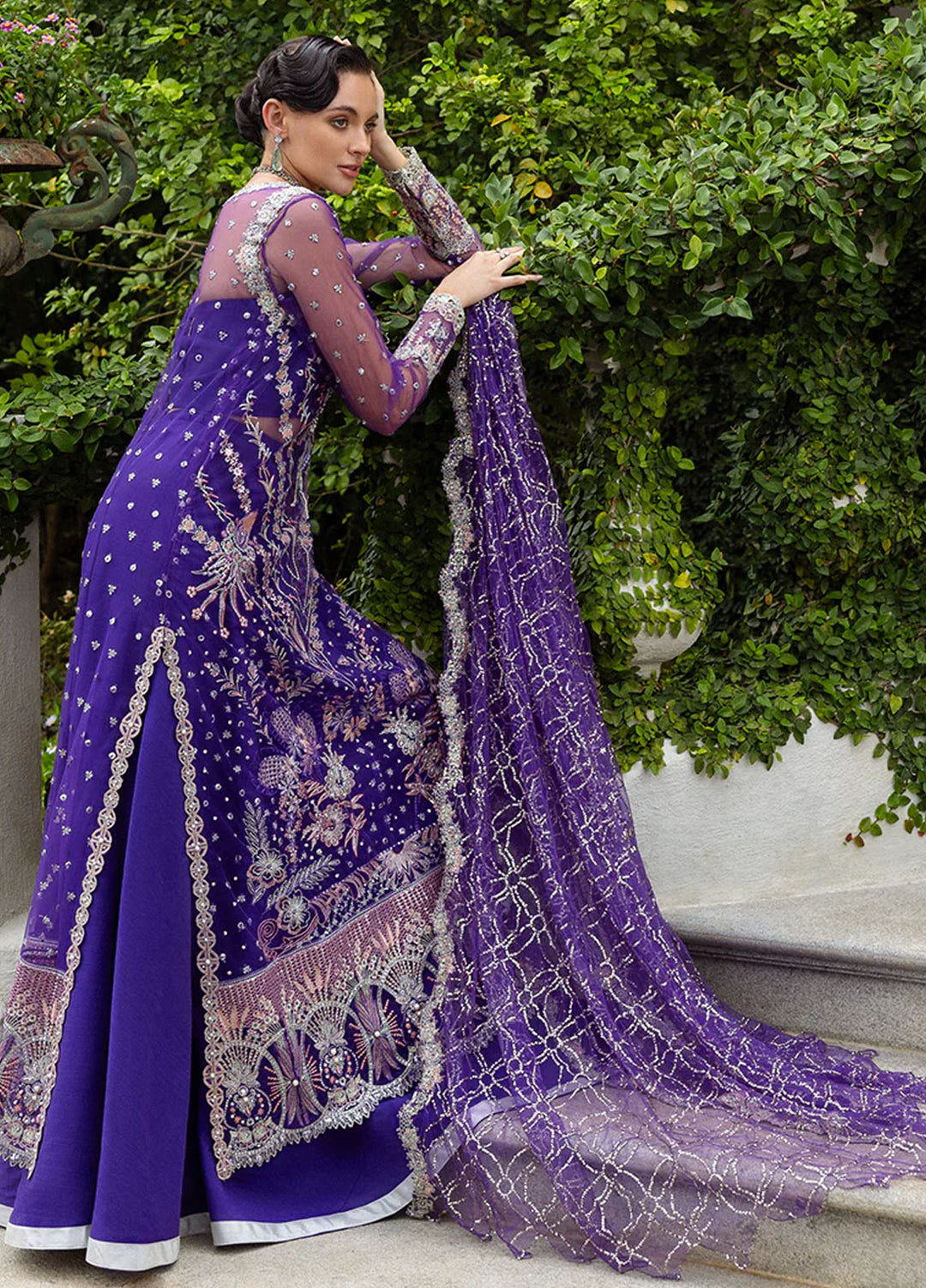 Inception by Mushq Embroidered Organza Suits Unstitched 4 Piece MQ25IW D-04 Untamed Heart - Wedding Collection