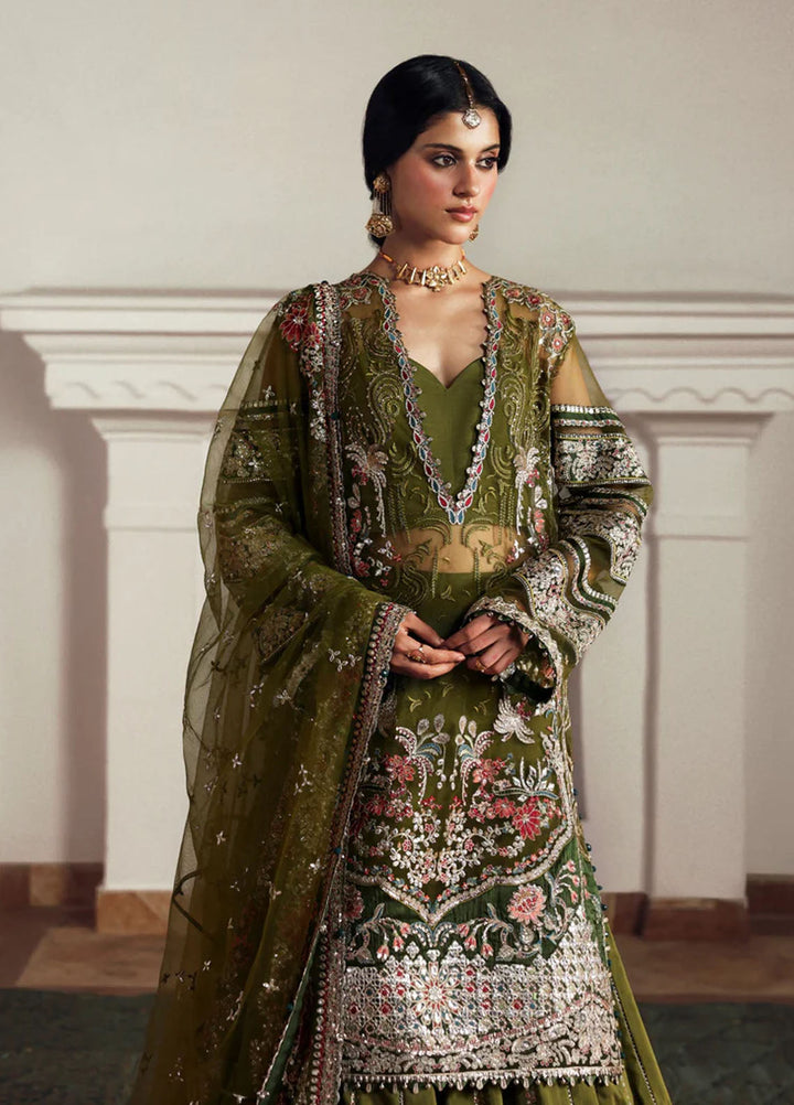 Afrozeh Embroidered Net Suits Unstitched 3 Piece AF25SA D-04 Zoon - Wedding Collection