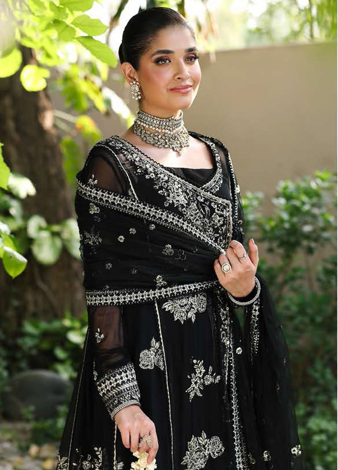 Roheenaz Embroidered Chiffon Suits Unstitched 4 Piece RNZ25AL RN-101 Zyrah - Formals Collection
