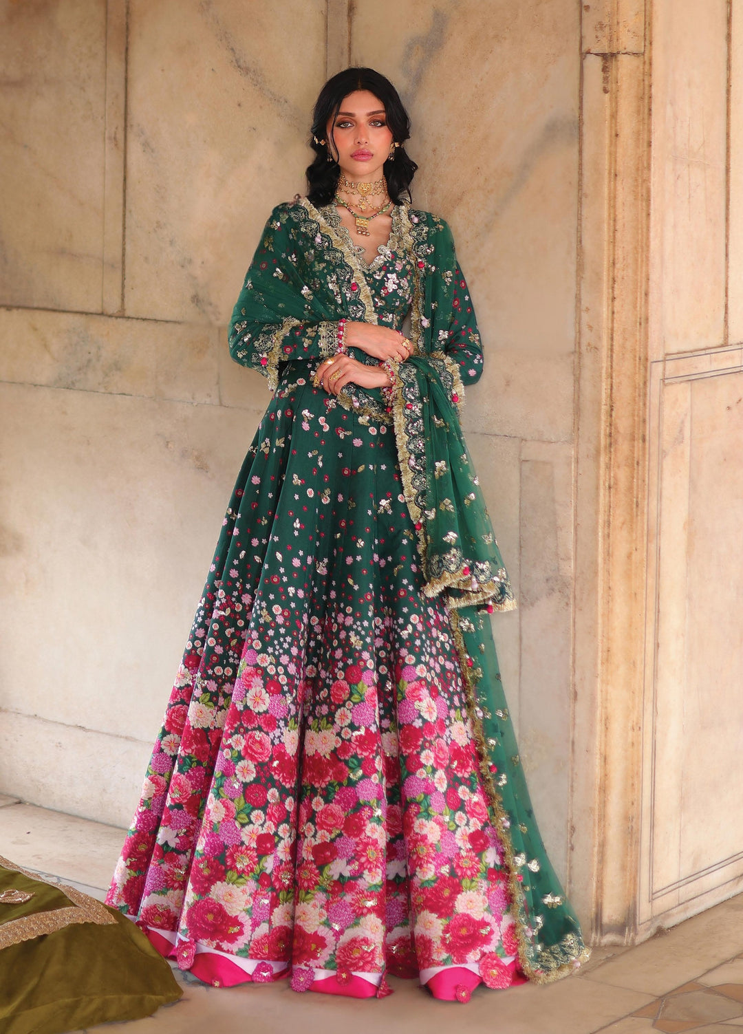 Neoma by Republic WomensWear Unstitched Embroidered Rawsilk 2 Piece Suit RW26UNW D-04 MAHBANO - Wedding Collection