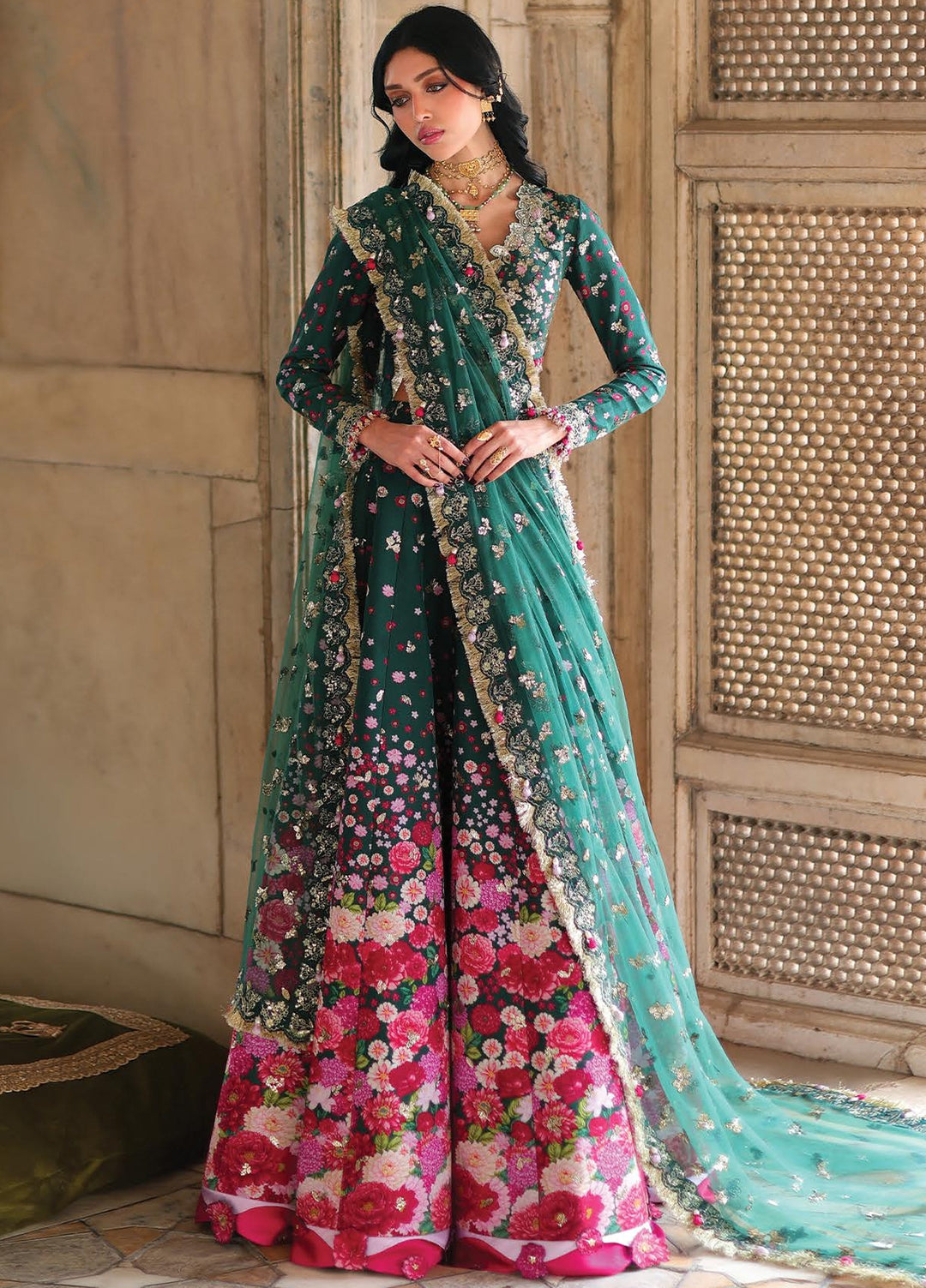 Neoma by Republic WomensWear Unstitched Embroidered Rawsilk 2 Piece Suit RW26UNW D-04 MAHBANO - Wedding Collection