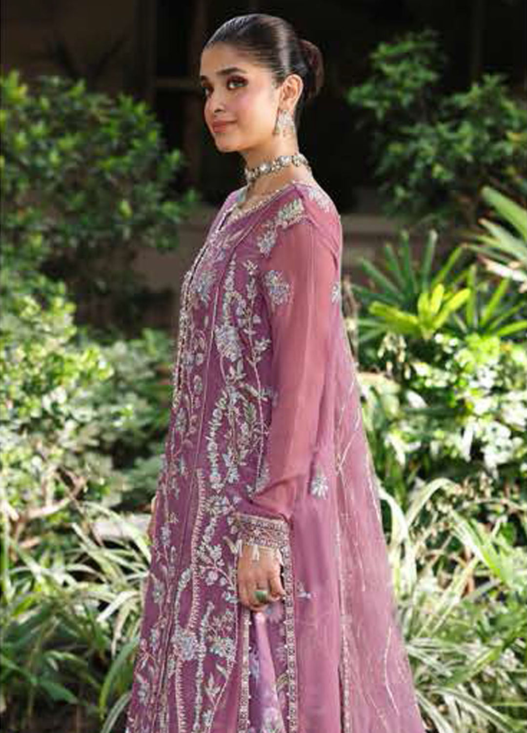 Roheenaz Embroidered Chiffon Suits Unstitched 4 Piece RNZ25AL RN-102 Arooj - Formals Collection