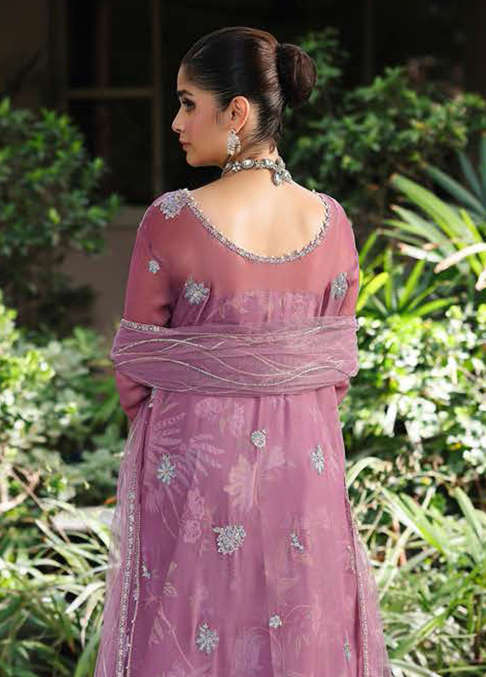 Roheenaz Embroidered Chiffon Suits Unstitched 4 Piece RNZ25AL RN-102 Arooj - Formals Collection
