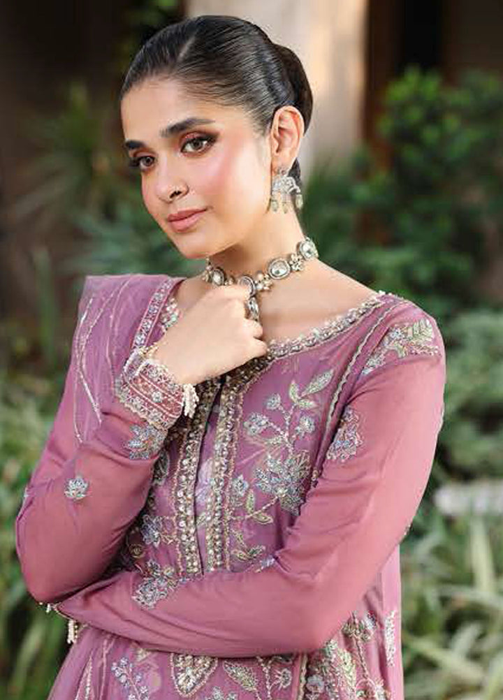 Roheenaz Embroidered Chiffon Suits Unstitched 4 Piece RNZ25AL RN-102 Arooj - Formals Collection