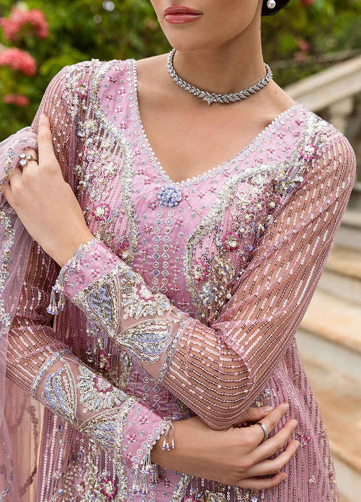 Inception by Mushq Embroidered Net Suits Unstitched 4 Piece MQ25IW D-05 Pretty In Pink - Wedding Collection