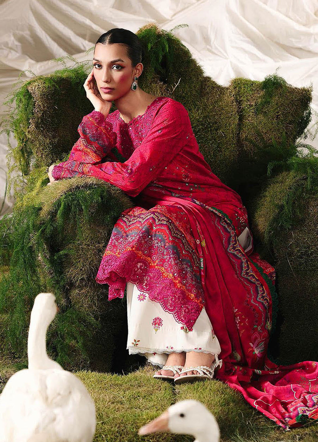 Silah by RajBari Embroidered Raw Silk Suits Unstitched 3 Piece RB25SE D-05 - Festive Collection