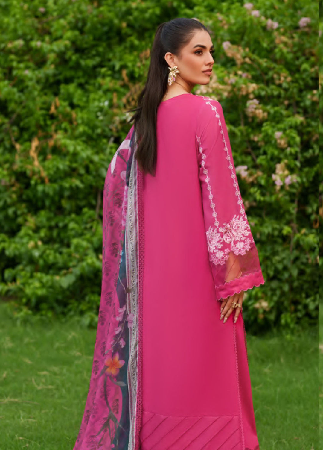 Eden by Asifa Nabeel Embroidered Cambric Suits Unstitched 3 Piece AN25ED ECC-06 Pink Reverie - Winter Collection