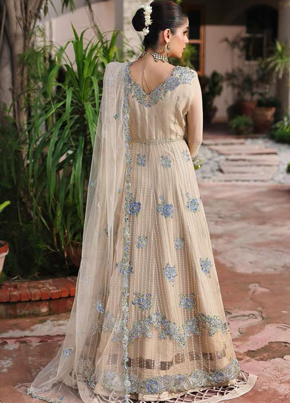 Roheenaz Embroidered Chiffon Suits Unstitched 4 Piece RNZ25AL RN-107 Sehrish - Formals Collection