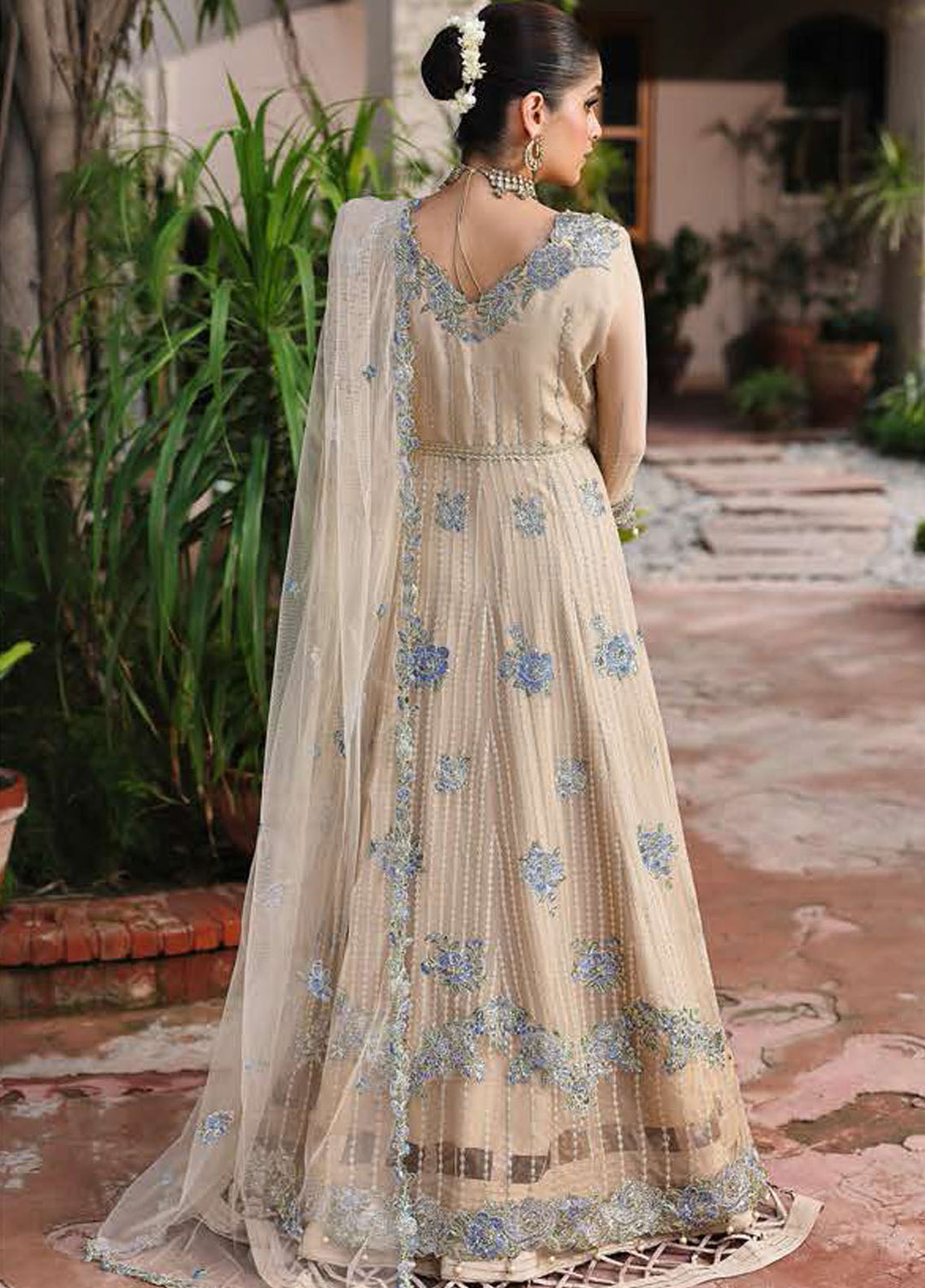 Roheenaz Embroidered Chiffon Suits Unstitched 4 Piece RNZ25AL RN-107 Sehrish - Formals Collection
