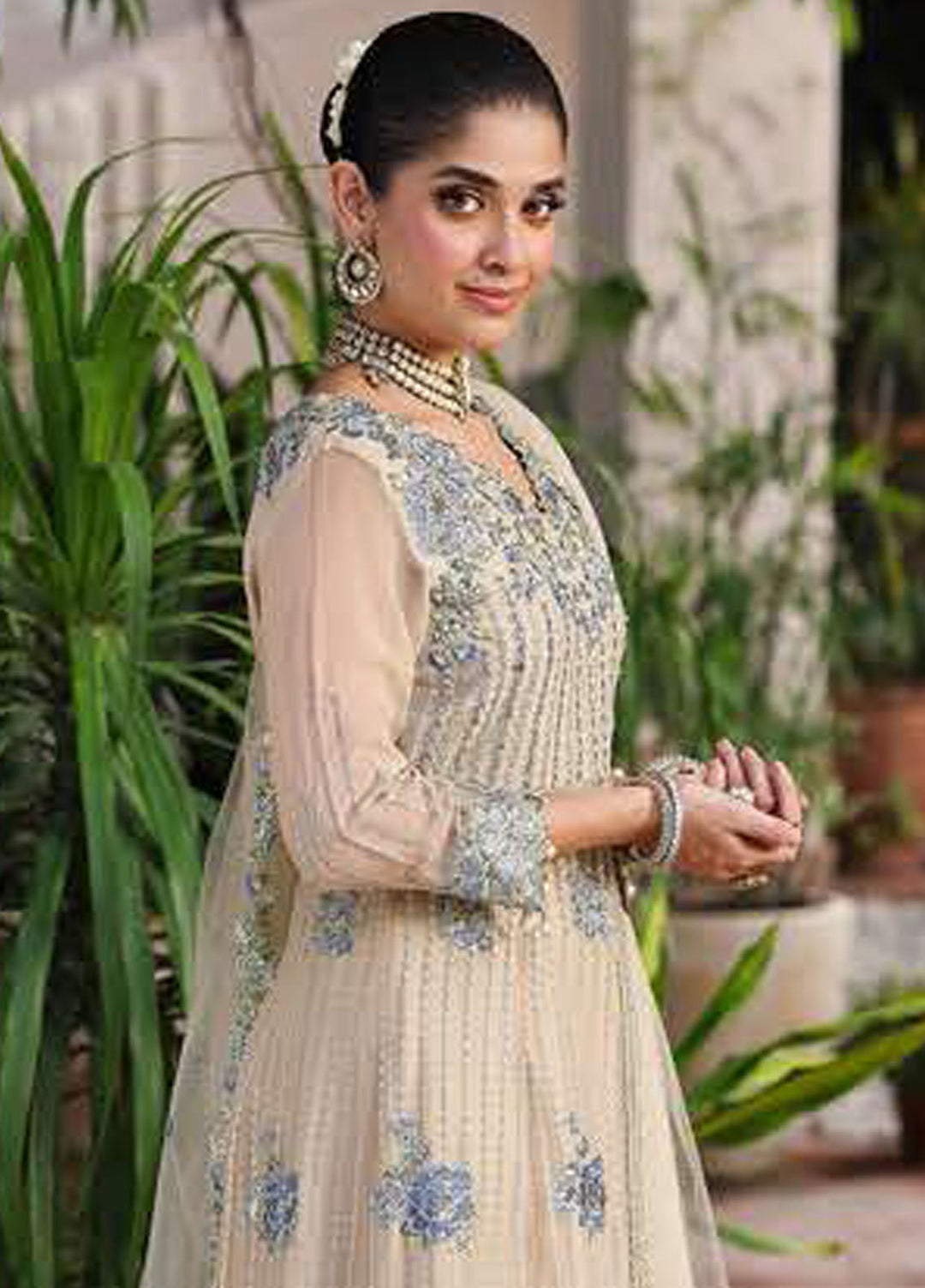 Roheenaz Embroidered Chiffon Suits Unstitched 4 Piece RNZ25AL RN-107 Sehrish - Formals Collection