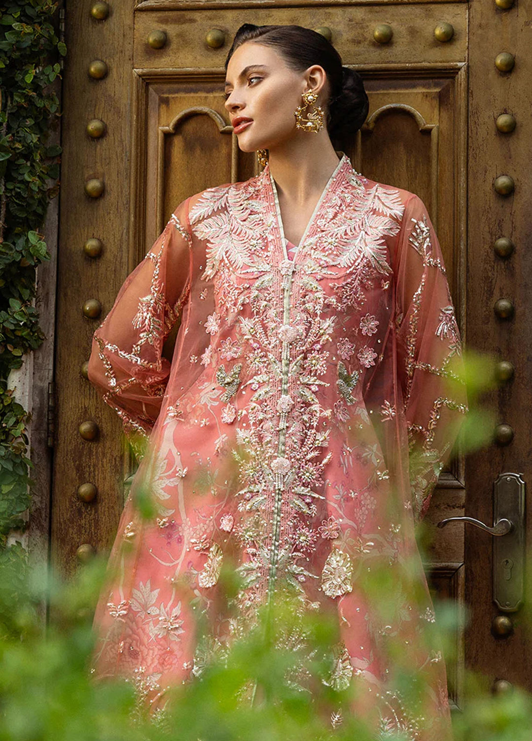 Inception by Mushq Embroidered Net Suits Unstitched 4 Piece MQ25IW D-06 Wings Of Desire - Wedding Collection
