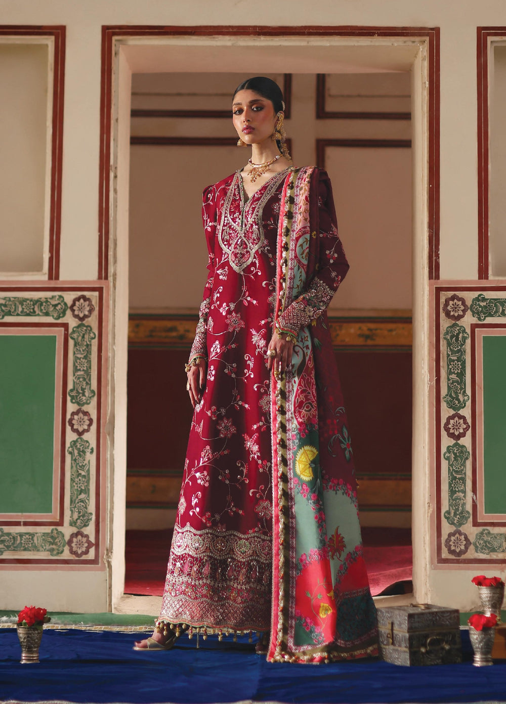Neoma by Republic WomensWear Unstitched Embroidered Rawsilk 3 Piece Suit RW26UNW D-06 JAHANAARA - Wedding Collection