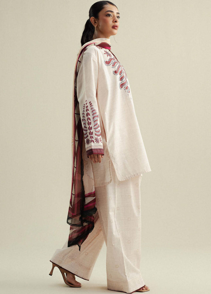 Coco by Zara Shahjahan Printed Cambric Suits Unstitched 3 Piece CZS25PU D-07 B Lilt - Winter Collection