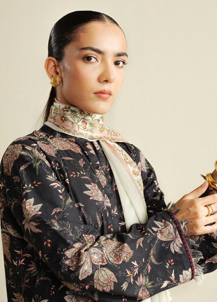 Coco by Zara Shahjahan Printed Cambric Suits Unstitched 3 Piece CZS25PU D-08 B Daisy - Winter Collection