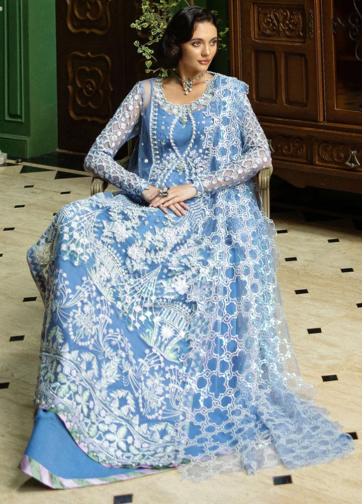 Inception by Mushq Embroidered Net Suits Unstitched 4 Piece MQ25IW D-08 Before The Rain - Wedding Collection