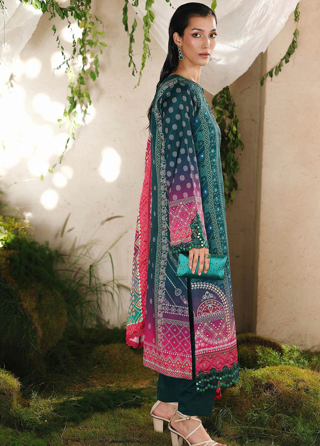 Silah by RajBari Embroidered Raw Silk Suits Unstitched 3 Piece RB25SE D-08 - Festive Collection