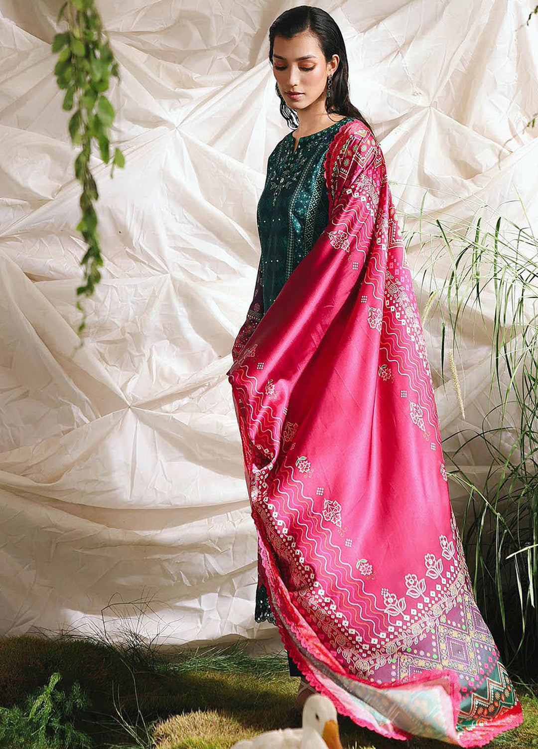 Silah by RajBari Embroidered Raw Silk Suits Unstitched 3 Piece RB25SE D-08 - Festive Collection