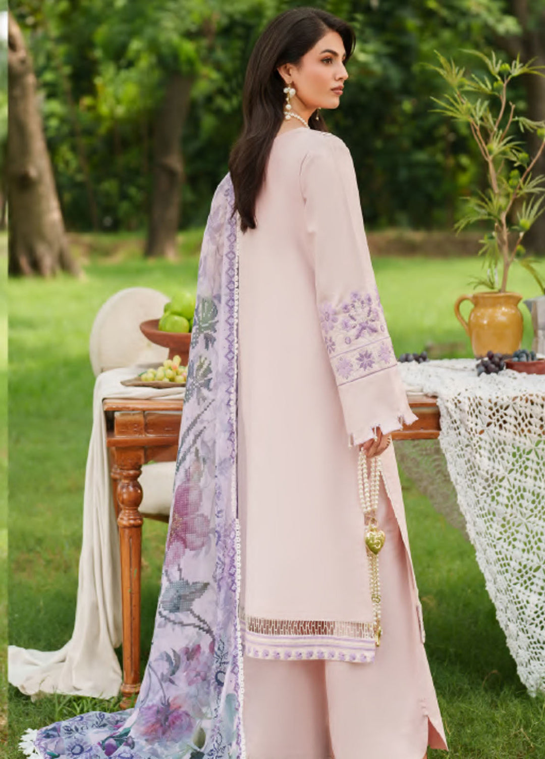 Eden by Asifa Nabeel Embroidered Cambric Suits Unstitched 3 Piece AN25ED ECC-08 Elysian Petals - Winter Collection