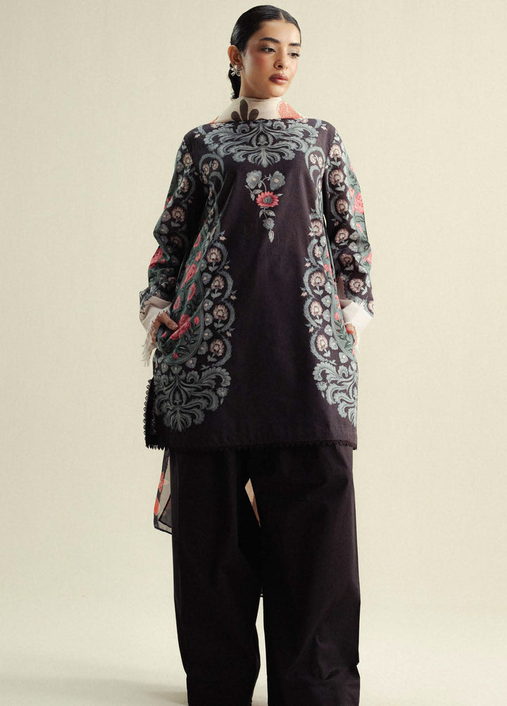 Coco by Zara Shahjahan Printed Cambric Suits Unstitched 3 Piece CZS25PU D-09 B Sol - Winter Collection