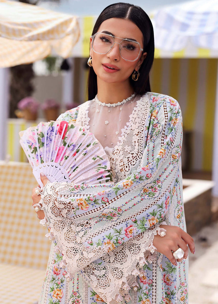 M Prints by Maria B Unstitched Printed Lawn 3 Piece Suit MB26UME 10B - Eid Collection