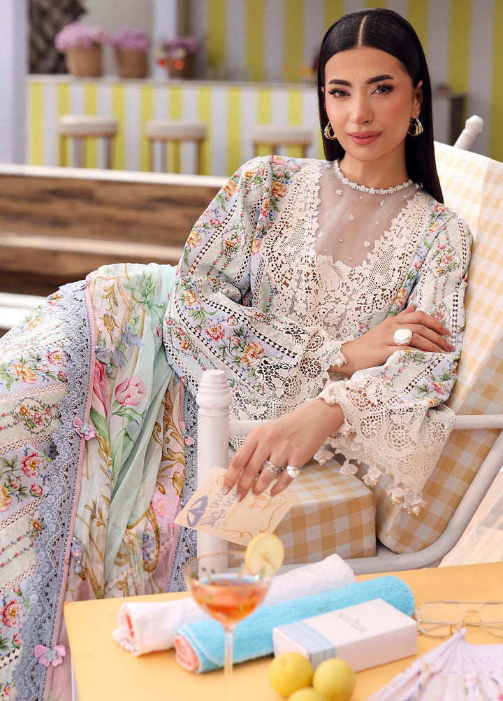 M Prints by Maria B Unstitched Printed Lawn 3 Piece Suit MB26UME 10B - Eid Collection
