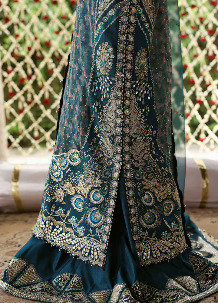 Afrozeh Embroidered Organza Suits Unstitched 3 Piece AF25SA D-10 Sitara - Wedding Collection