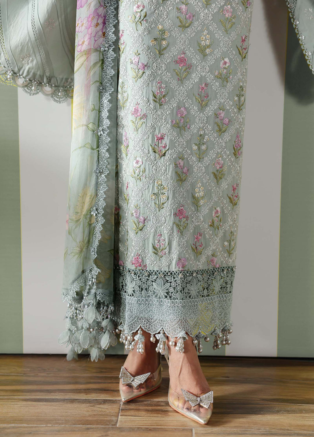 M Prints by Maria B Unstitched Embroidered Lawn 3 Piece Suit MB26UME 1B - Eid Collection