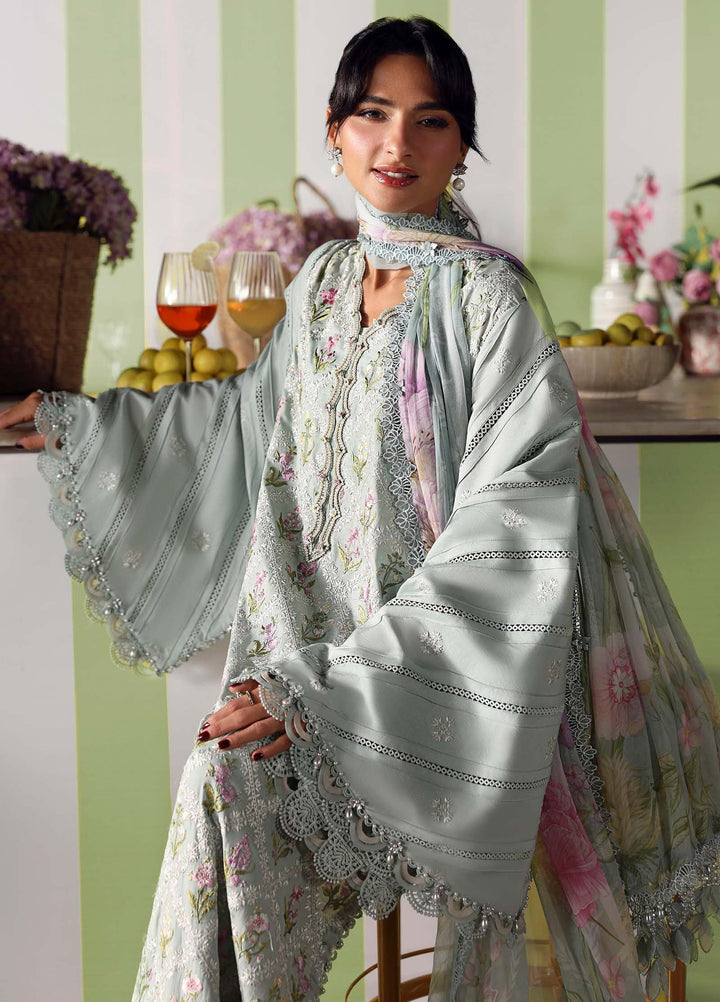 M Prints by Maria B Unstitched Embroidered Lawn 3 Piece Suit MB26UME 1B - Eid Collection