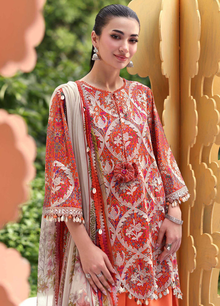 M Prints by Maria B Unstitched Embroidered Lawn 3 Piece Suit MB26UME 3A - Eid Collection