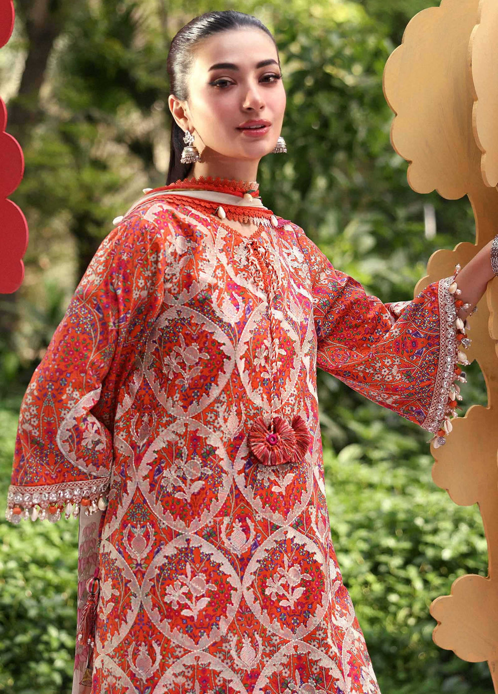 M Prints by Maria B Unstitched Embroidered Lawn 3 Piece Suit MB26UME 3A - Eid Collection