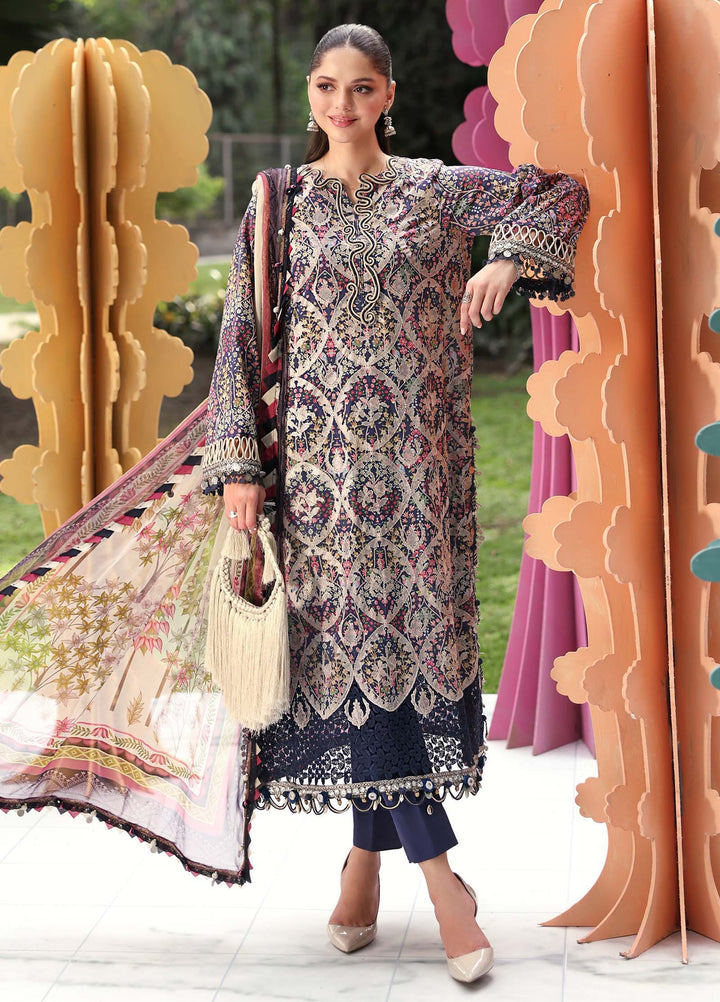 M Prints by Maria B Unstitched Embroidered Lawn 3 Piece Suit MB26UME 3B - Eid Collection