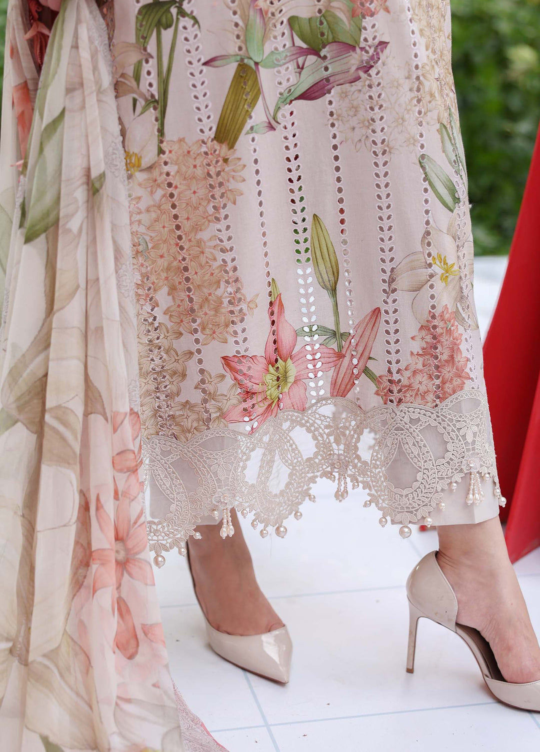 M Prints by Maria B Unstitched Embroidered Lawn 3 Piece Suit MB26UME 6A - Eid Collection